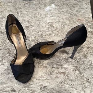 Elegant Black Peep-Toe Heels